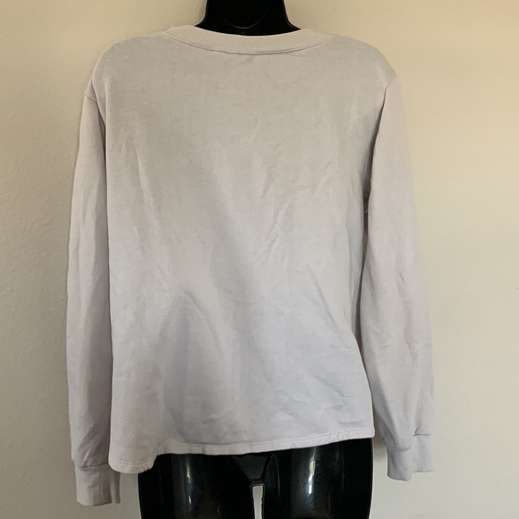 Z by Zella Ivory Oversized Crew Neck Twist Hem Sweatshirt - Picture 5 of 7